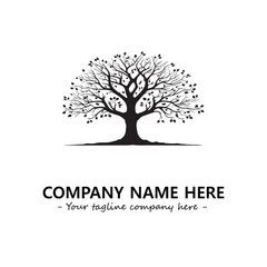 Tree Silhouette Logo Company Design Illustration Vector Graphic Image
