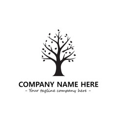 Obraz premium Tree Silhouette Logo Company Design Illustration Vector Graphic Image