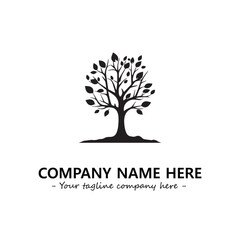 Obraz premium Tree Silhouette Logo Company Design Illustration Vector Graphic Image