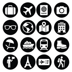 Travel & Tourism Icons – Bold Set