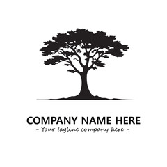 Obraz premium Tree Silhouette Logo Company Design Illustration Vector Graphic Image
