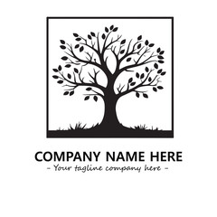 Obraz premium Tree Silhouette Logo Company Design Illustration Vector Graphic Image