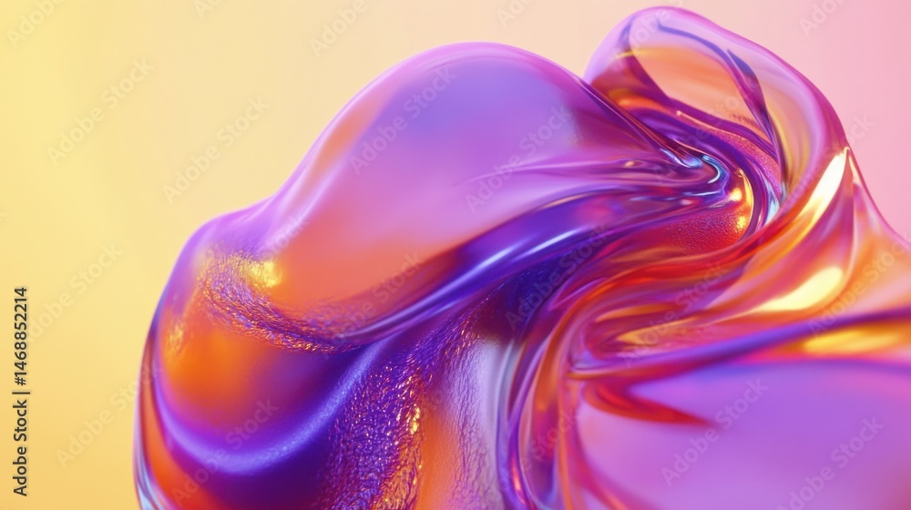 Poster fluid lines flowing lines with smooth transitions and vibrant color palettes. generative ai