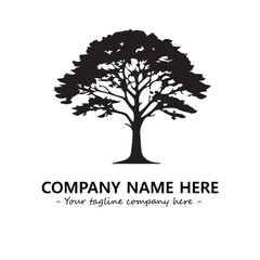 Obraz premium Tree Silhouette Logo Company Design Illustration Vector Graphic Image