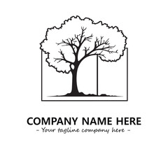 Obraz premium Tree Silhouette Logo Company Design Illustration Vector Graphic Image