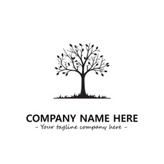 Fototapeta premium Tree Silhouette Logo Company Design Illustration Vector Graphic Image