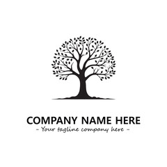 Obraz premium Tree Silhouette Logo Company Design Illustration Vector Graphic Image