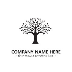 Tree Silhouette Logo Company Design Illustration Vector Graphic Image