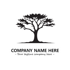 Obraz premium Tree Silhouette Logo Company Design Illustration Vector Graphic Image
