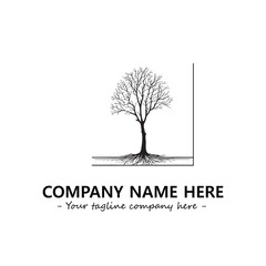 Obraz premium Tree Silhouette Logo Company Design Illustration Vector Graphic Image