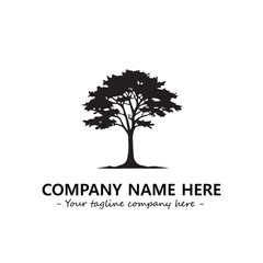 Obraz premium Tree Silhouette Logo Company Design Illustration Vector Graphic Image