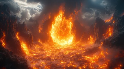 Fire abstract dramatic background