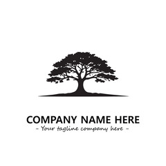 Obraz premium Tree Silhouette Logo Company Design Illustration Vector Graphic Image