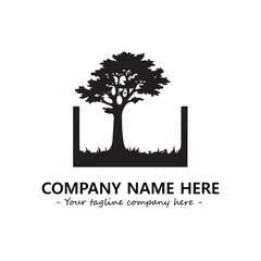 Obraz premium Tree Silhouette Logo Company Design Illustration Vector Graphic Image