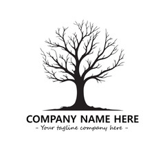Obraz premium Tree Silhouette Logo Company Design Illustration Vector Graphic Image