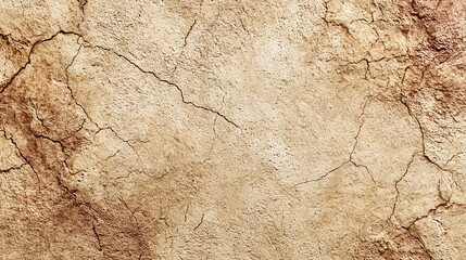 Naklejka premium A smooth sandy beige adobe wall with faint cracks, perfect for rustic, desert, or minimalist designs. Neutral, earthy, and seamlessly textured for versatile use