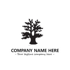Tree Silhouette Logo Company Design Illustration Vector Graphic Image