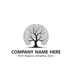 Obraz premium Tree Silhouette Logo Company Design Illustration Vector Graphic Image