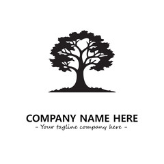 Obraz premium Tree Silhouette Logo Company Design Illustration Vector Graphic Image