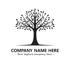 Obraz premium Tree Silhouette Logo Company Design Illustration Vector Graphic Image