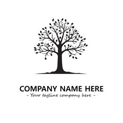 Obraz premium Tree Silhouette Logo Company Design Illustration Vector Graphic Image