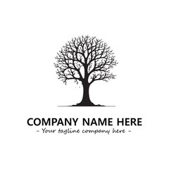 Obraz premium Tree Silhouette Logo Company Design Illustration Vector Graphic Image