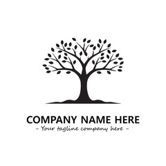Obraz premium Tree Silhouette Logo Company Design Illustration Vector Graphic Image