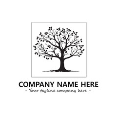 Obraz premium Tree Silhouette Logo Company Design Illustration Vector Graphic Image