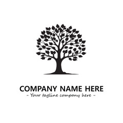 Obraz premium Tree Silhouette Logo Company Design Illustration Vector Graphic Image