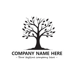 Obraz premium Tree Silhouette Logo Company Design Illustration Vector Graphic Image