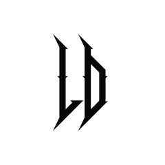 LD monogram logo design letter text name symbol monochrome logotype alphabet character simple logo