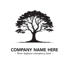 Obraz premium Tree Silhouette Logo Company Design Illustration Vector Graphic Image