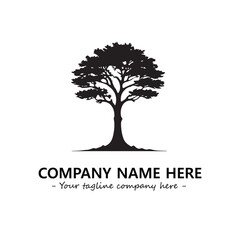 Obraz premium Tree Silhouette Logo Company Design Illustration Vector Graphic Image