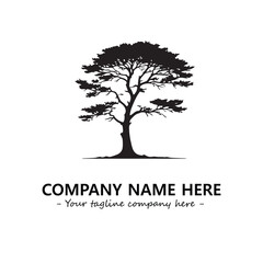 Obraz premium Tree Silhouette Logo Company Design Illustration Vector Graphic Image