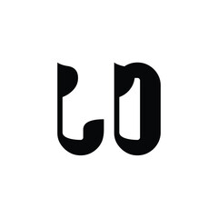 LD monogram logo design letter text name symbol monochrome logotype alphabet character simple logo