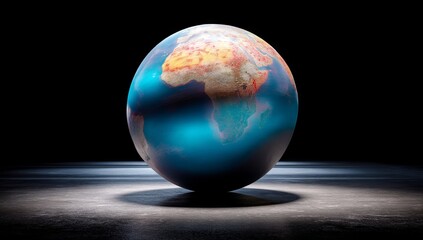 Fototapeta premium Earth Day globe on dark background with cinematic lighting