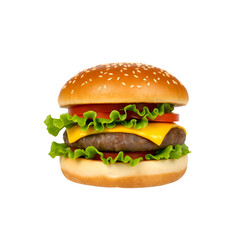 hamburger isolated on white