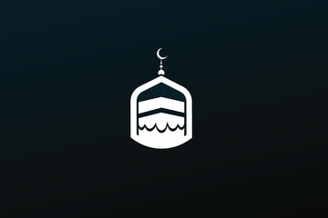 Obraz premium Mecca, Holy Kabah Logo vector