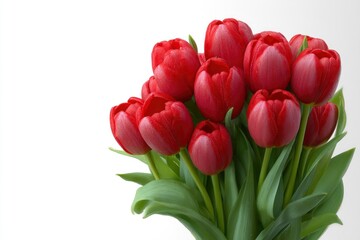 Radiant Red Tulips: A Vibrant Floral Bouquet