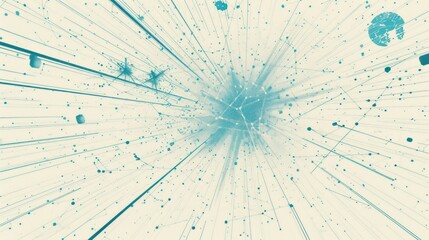 Obraz premium Abstract network explosion