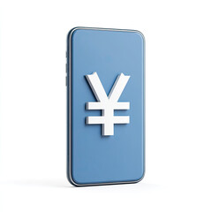 Obraz premium Digital currency symbol on smartphone