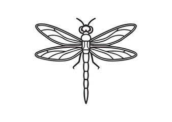 Dragonfly Silhouette Vector