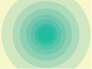 緑の丸のグラデーション背景。奥行のあるシンプルなベクターイラスト