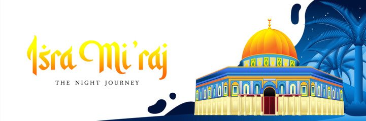 Obraz premium illustration about Isra' Mi'raj
