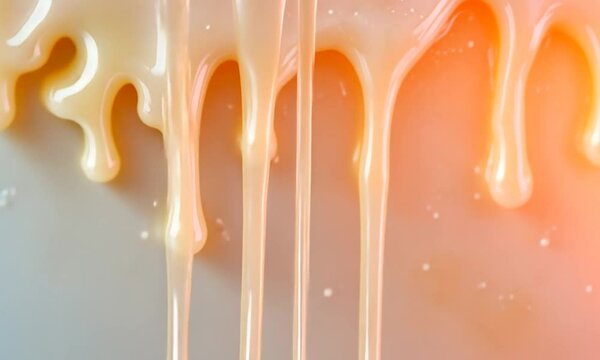 Abstract Caramel Drizzle: Luscious Texture and Golden Hues