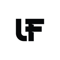 Fototapeta premium LF monogram logo design letter text name symbol monochrome logotype alphabet character simple logo