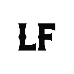 LF monogram logo design letter text name symbol monochrome logotype alphabet character simple logo