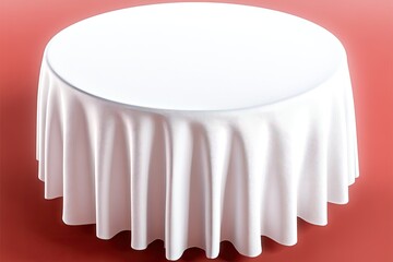 Empty round white table