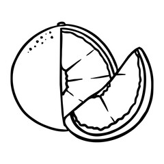 orange lineart illustration