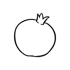 pomegranate lineart illustration